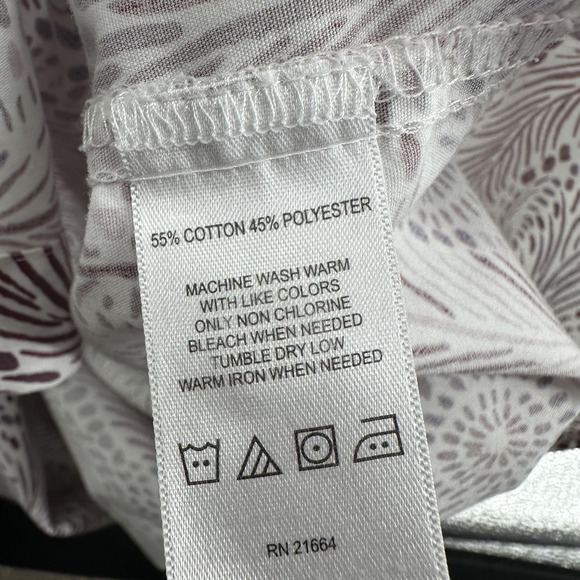 Foxcroft for Appleseed's Shirt Womens 14 Burgundy Wrinkle Free Long Sleeve Top - Picture 3 of 9